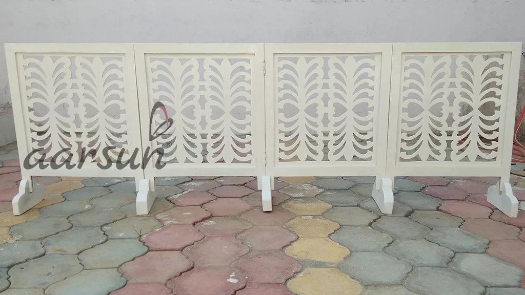 फायर प्लेस कवर स्क्रीन (सफ़ेद) दृश्य 3