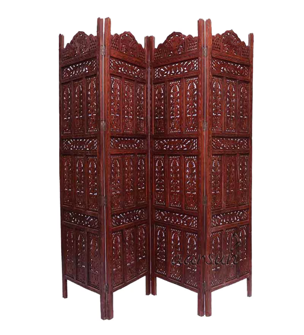 4 Panel Room Divider in Sheesham Wood