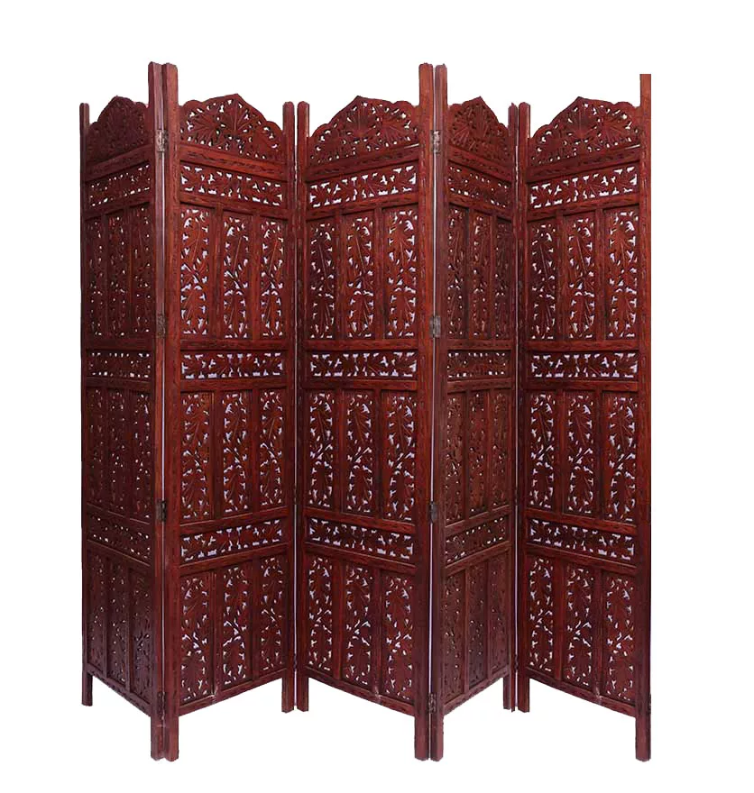5 Panel Partition Screen in Sheesham Wood