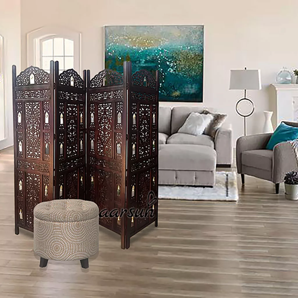 Enticing Wooden Partition Screen