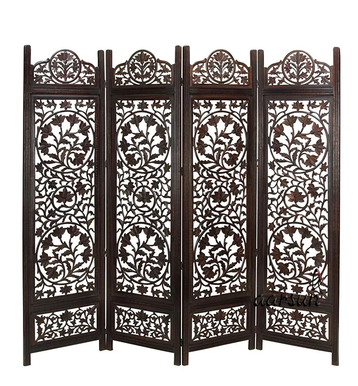 Floral Carved Partition Screen