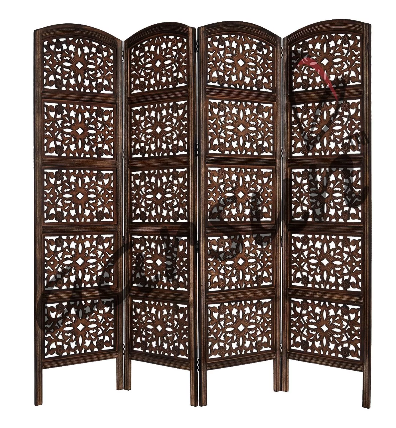 Fold-able Partition Screen in Mango Wood & MDF