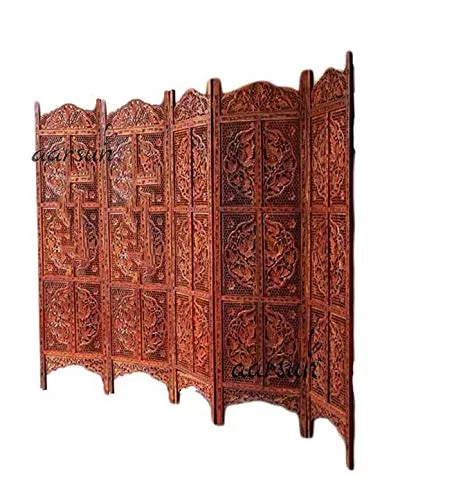Hand-Carved Wooden Partition Screen in Sheesham Wood PARTS-001
