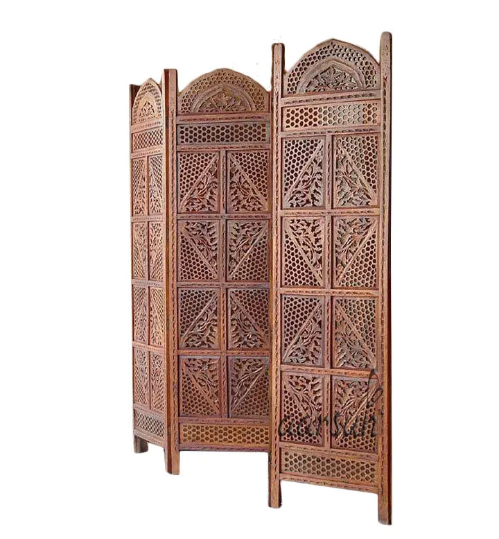 Handmade Folding Partition Screen in Sheesham Wood