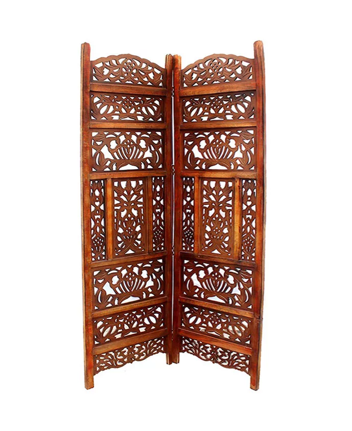 Leaf Design Wooden Partition in 2 Panel