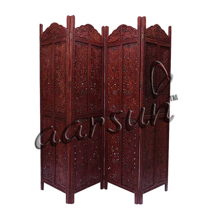 Peacock Carving Room Divider in Sheesham Wood