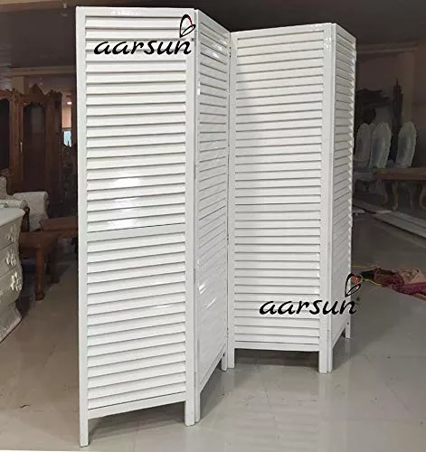 Room Divider in White Glossy Finish view 4