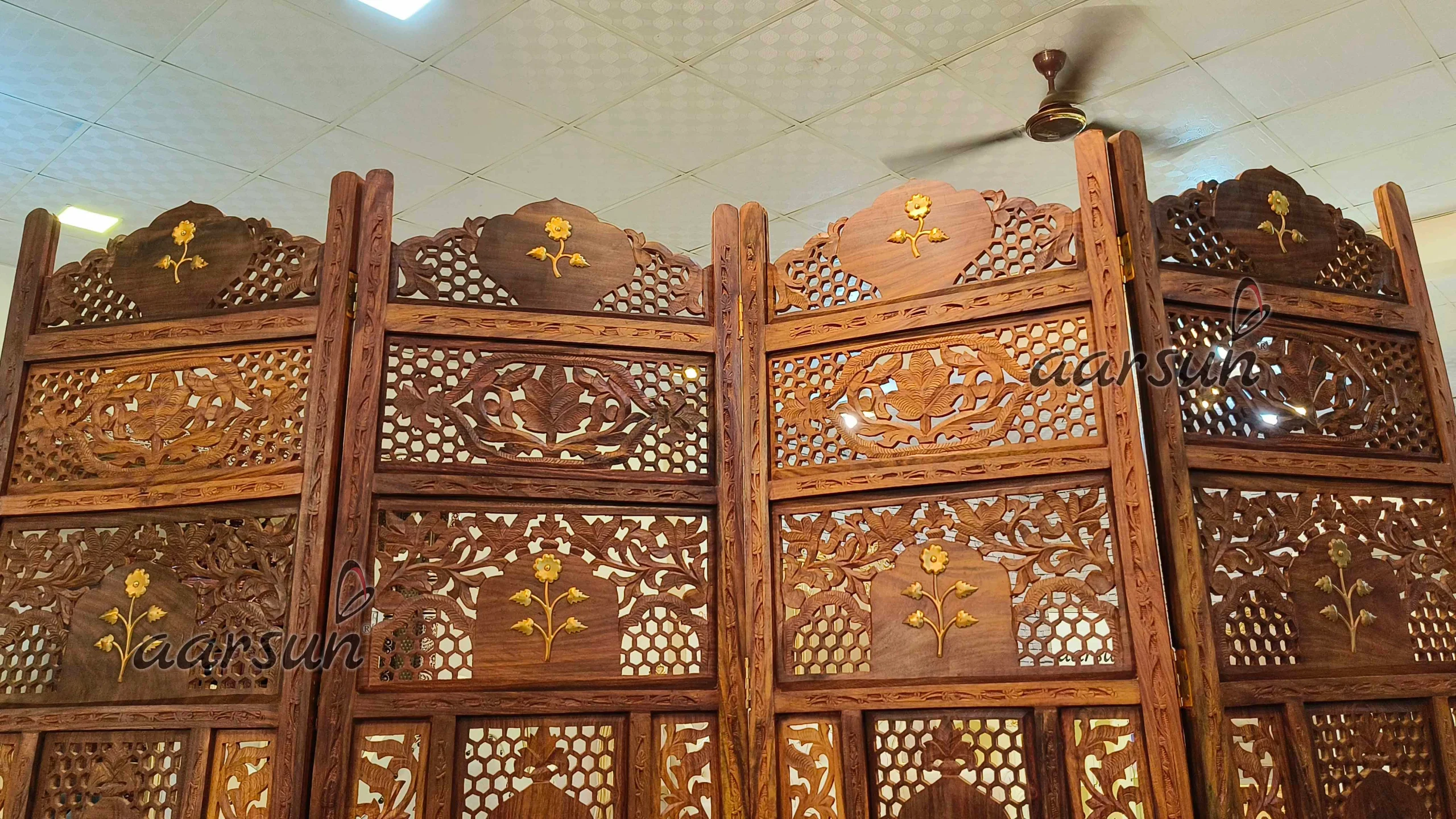 Sheesham Wood Partition Walls- Room Divider view 5