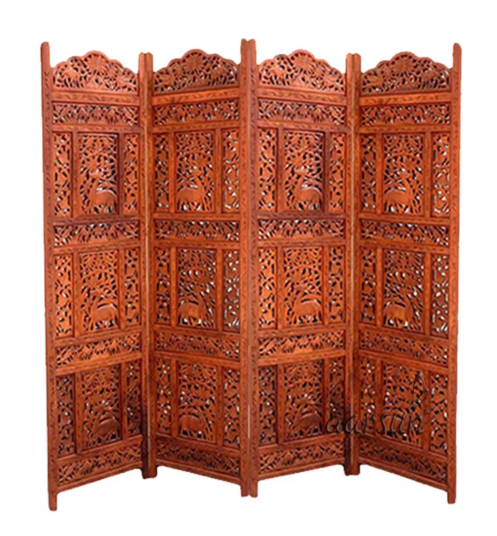 Traditional Wooden Room Divider in Sheesham