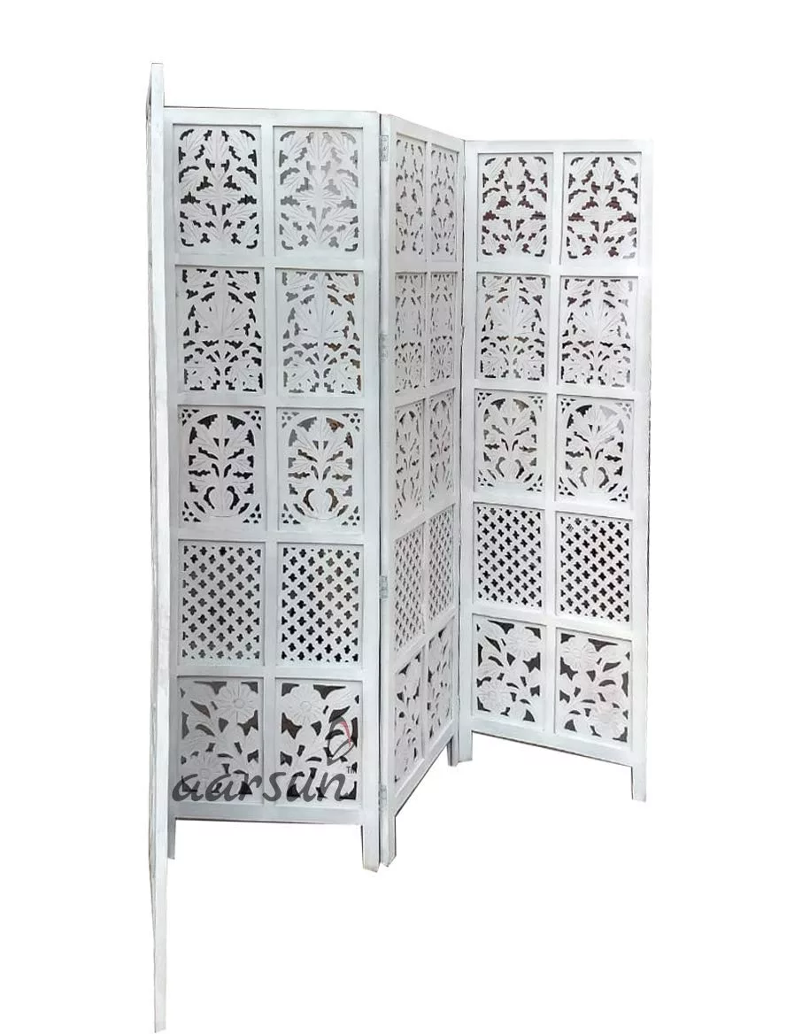 Wooden Room Divider in Satin White view 4